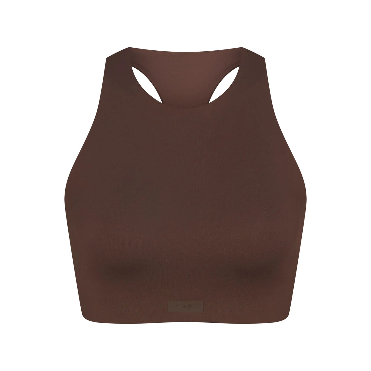 NikeSKIMS MATTE HIGH NECK BRA | DARK SEPIA