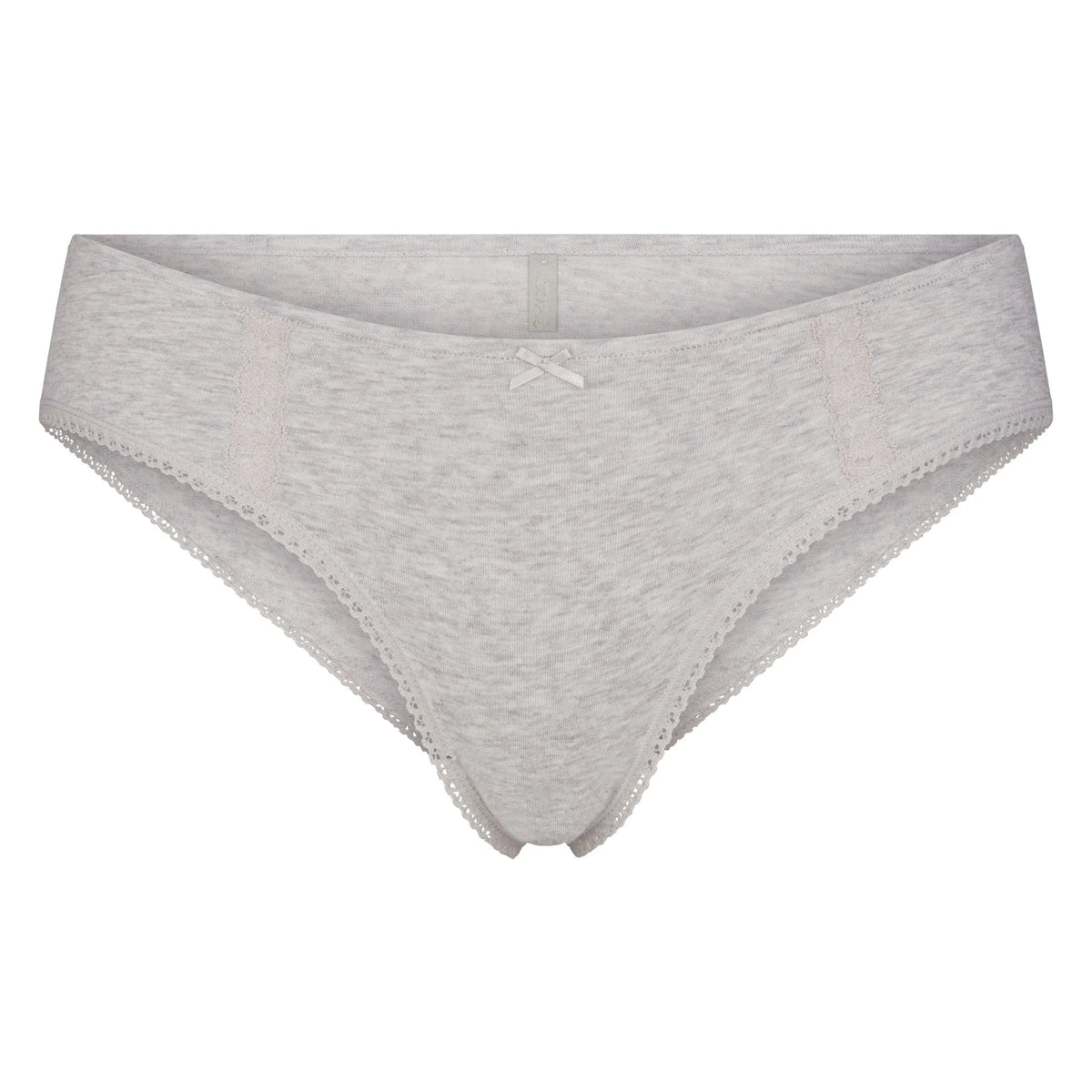 LIGHTWEIGHT COTTON LACE HIPSTER | LIGHT HEATHER GREY