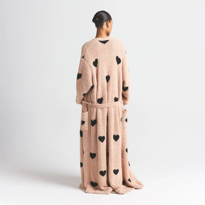COZY KNIT UNISEX ROBE | MICA SPACED HEARTS