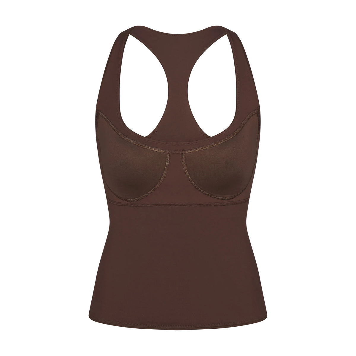 NikeSKIMS MATTE RACERBACK TANK | DARK SEPIA