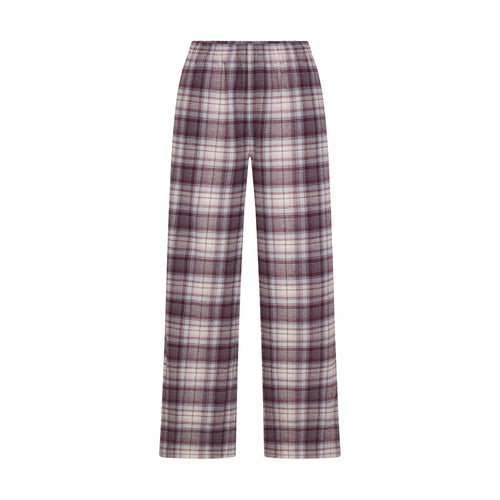 FLANNEL SLEEP OVERSIZED PANT | IRIS MICA PLAID