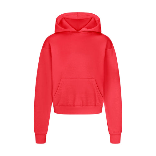 COTTON FLEECE HOODIE | WASHED RED