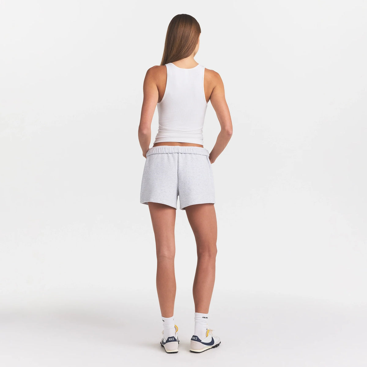 COTTON FLEECE SHORT | LIGHT HEATHER GREY