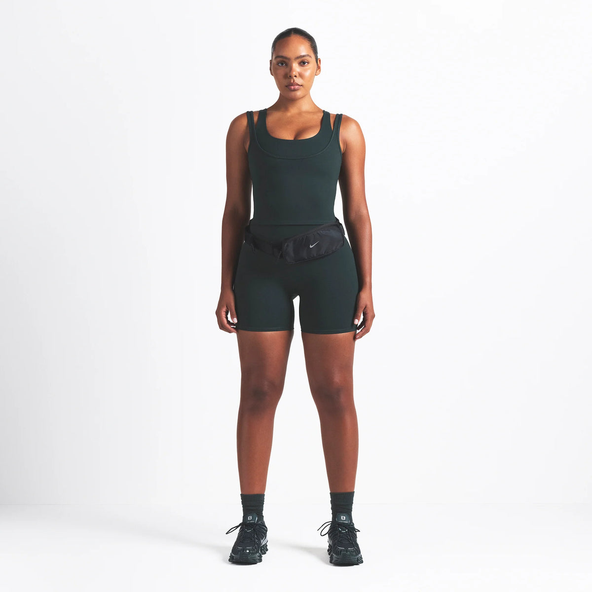 NikeSKIMS MATTE DOUBLE STRAP SCOOP TANK | DARK TEAL