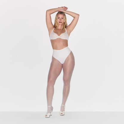 COTTON SHAPEWEAR HIGH-WAISTED THONG | MARBLE
