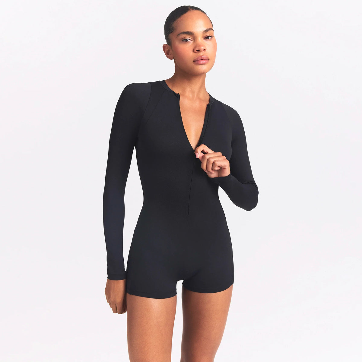 NikeSKIMS AIRY LONG SLEEVE ONE PIECE | OBSIDIAN