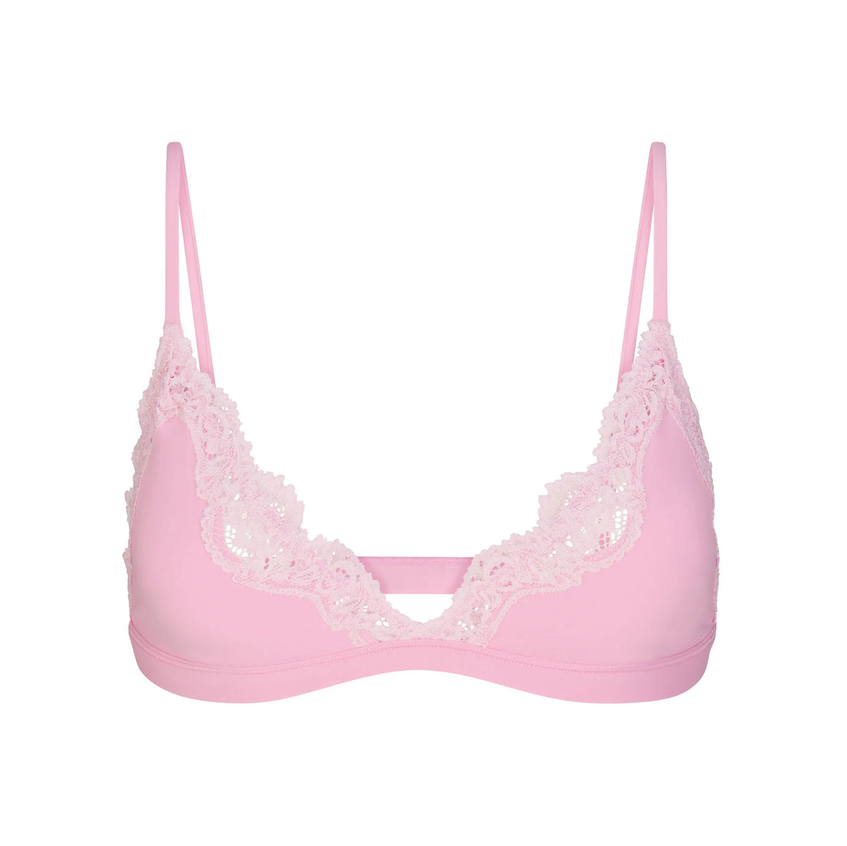 FITS EVERYBODY LACE TRIANGLE BRALETTE | BUBBLE GUM TONAL