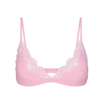 FITS EVERYBODY LACE TRIANGLE BRALETTE | BUBBLE GUM TONAL
