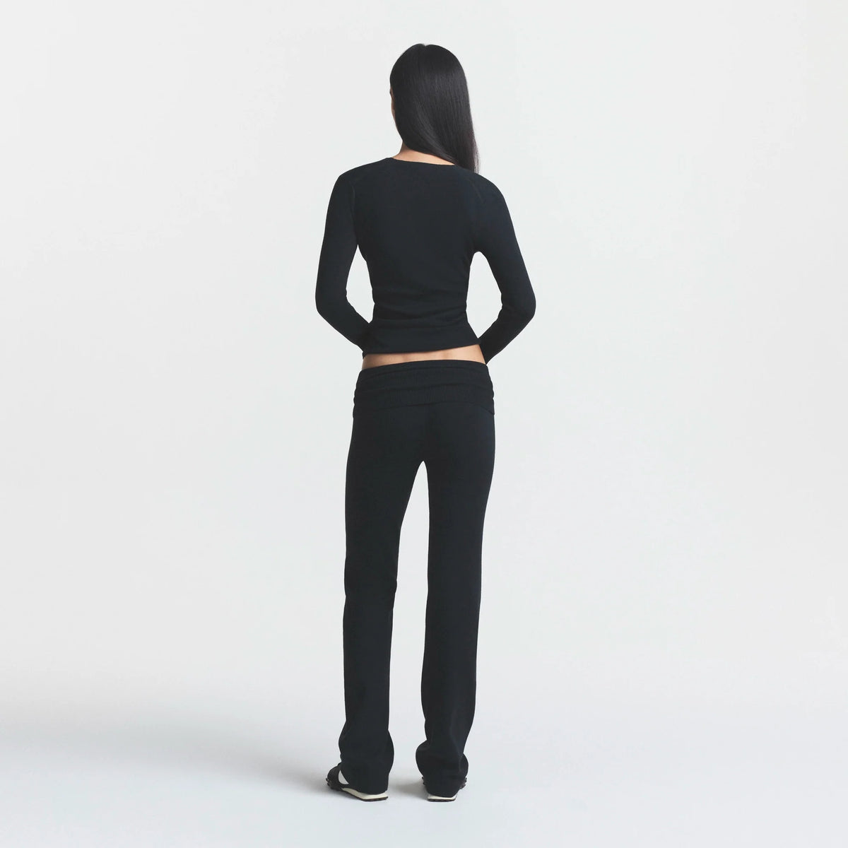 ESSENTIAL KNIT FOLDOVER PANT | ONYX