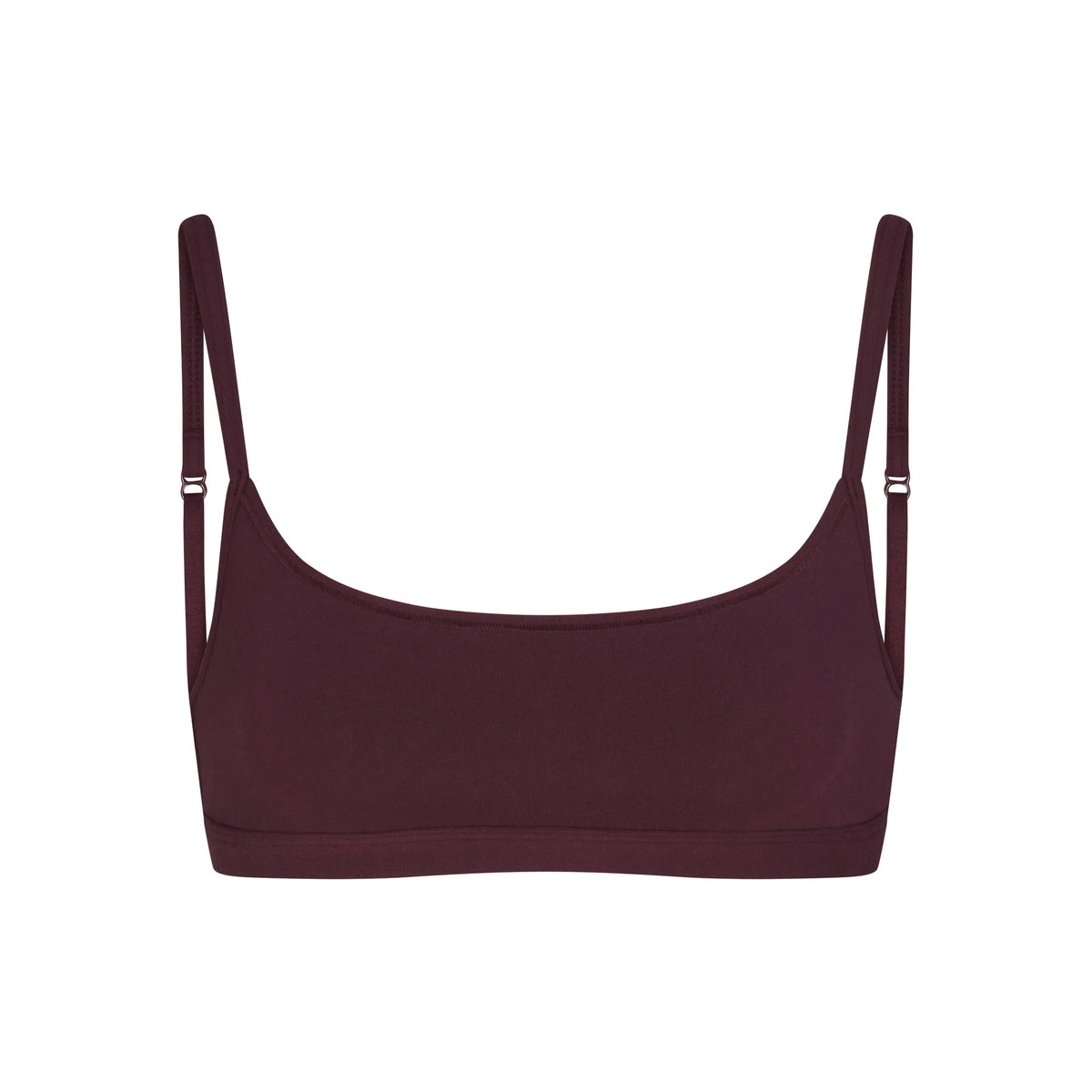 EVERYDAY COTTON SCOOP BRALETTE | CURRANT