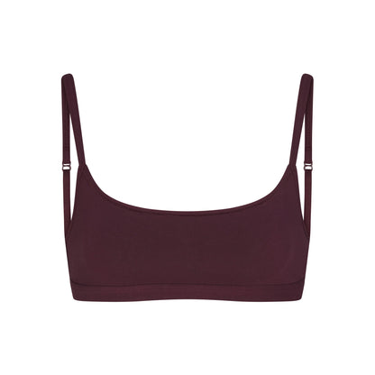 EVERYDAY COTTON SCOOP BRALETTE | CURRANT
