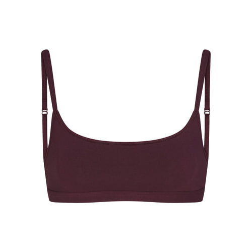 EVERYDAY COTTON SCOOP BRALETTE | CURRANT