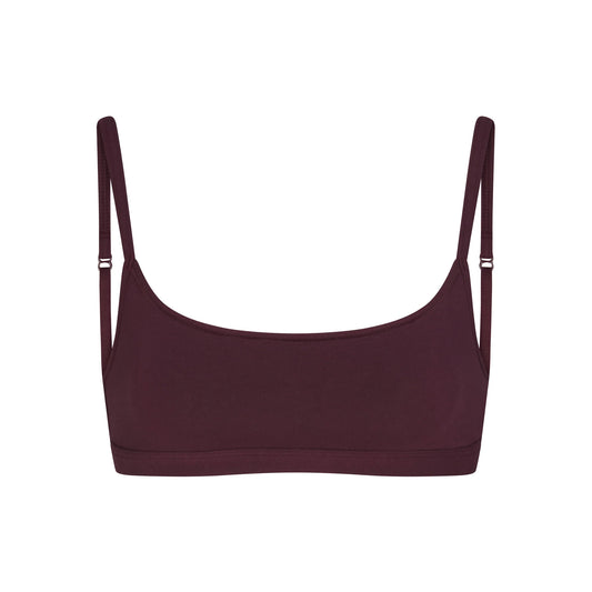 EVERYDAY COTTON SCOOP BRALETTE | CURRANT