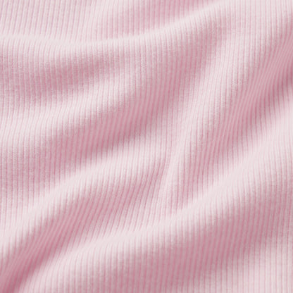 COTTON RIB ZIP UP TOP | CHERRY BLOSSOM