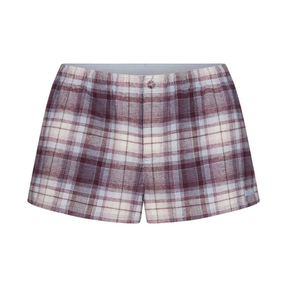 FLANNEL SLEEP CHEEKY BOXER | IRIS MICA PLAID
