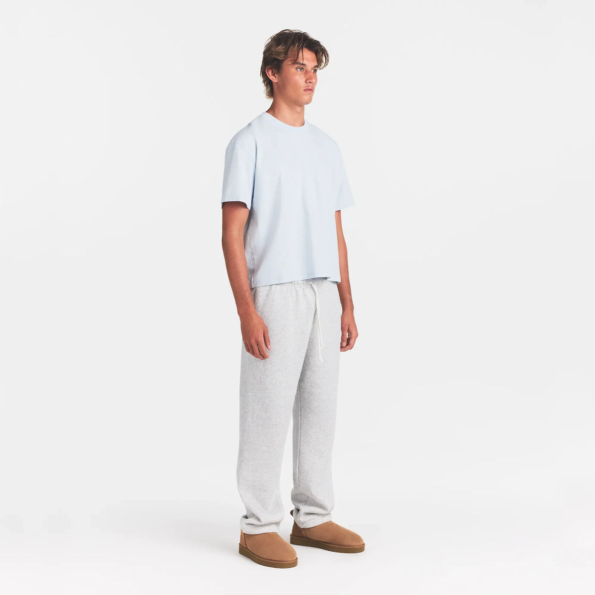 HEAVYWEIGHT COTTON MENS RELAXED CROPPED CREWNECK | ATMOSPHERE