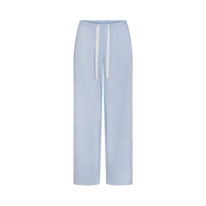 COTTON POPLIN SLEEP OVERSIZED PANT | MARINA MESH STRIPE