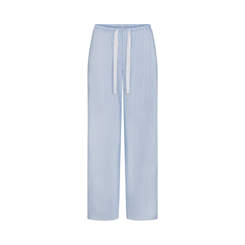 COTTON POPLIN SLEEP OVERSIZED PANT | MARINA MESH STRIPE