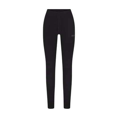 COTTON FLEECE LEGGING WITH EMBOSSED LOGO | ONYX
