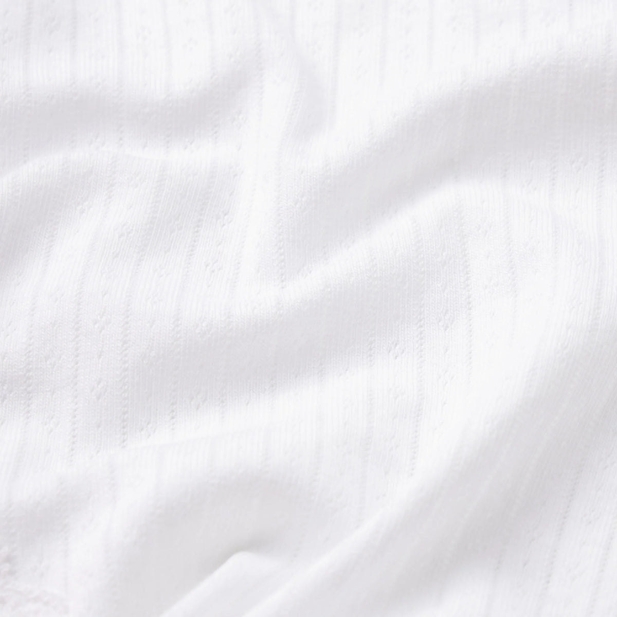 LIGHTWEIGHT COTTON POINTELLE LACE BRIEF | SNOW