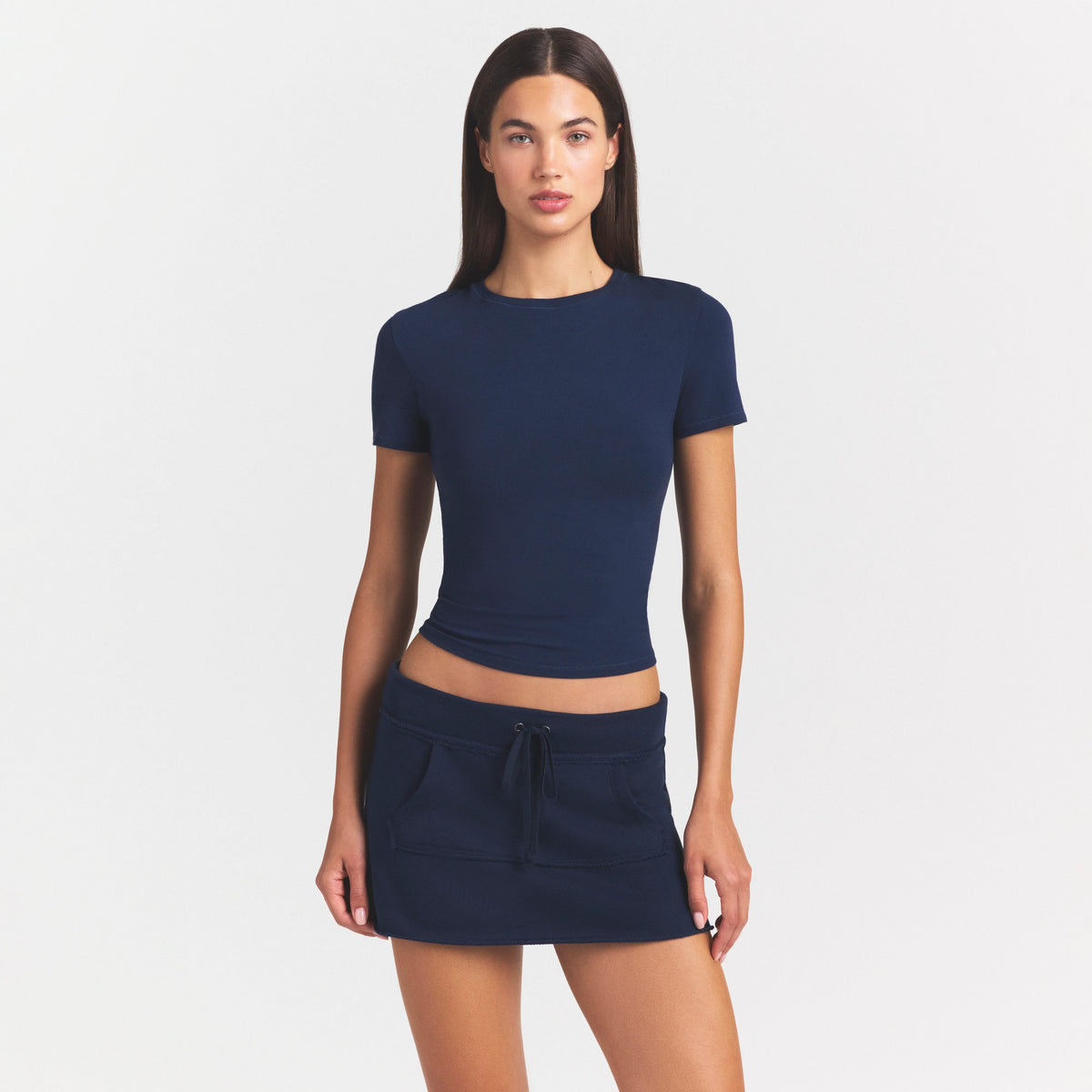 COTTON JERSEY T-SHIRT | NAVY