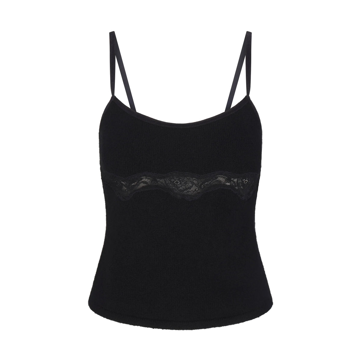 LACE KNIT TANK | OBSIDIAN