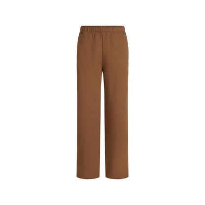 COTTON FLEECE STRAIGHT LEG PANT | BISON