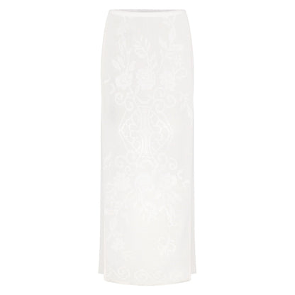 LACE COVER-UPS LONG SKIRT | SNOW