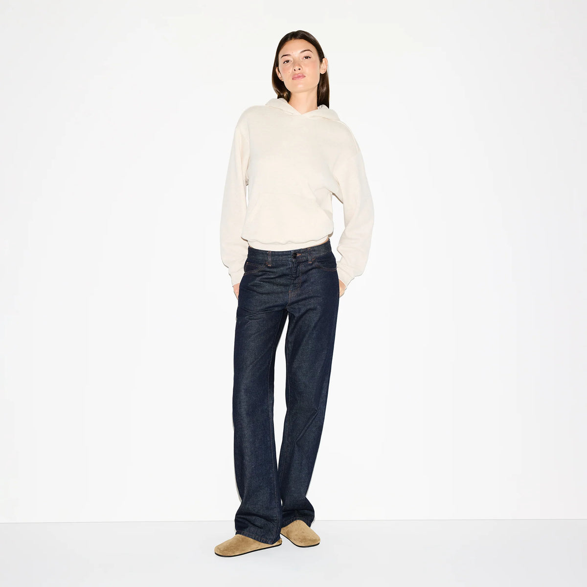 COTTON FLEECE HOODIE | OATMEAL HEATHER