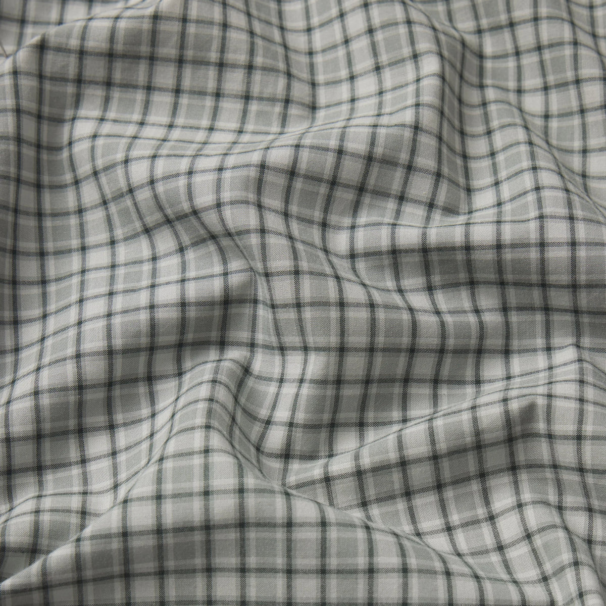 COTTON POPLIN MENS LOGO BAND BOXER | SLATE GREY CHECK