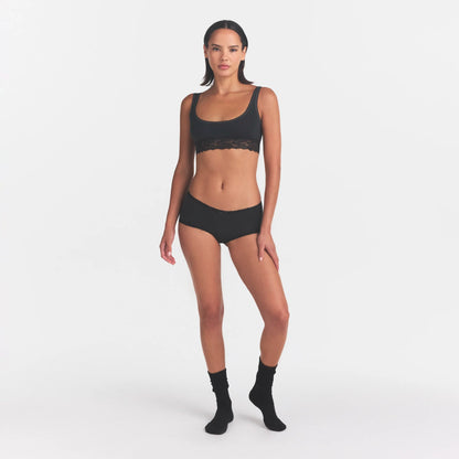 LIGHTWEIGHT COTTON LACE BOY SHORT | SOOT