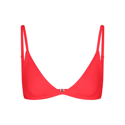 ICONIC SWIM TRIANGLE BIKINI TOP | CARMINE