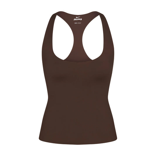 NikeSKIMS MATTE RACERBACK TANK | DARK SEPIA