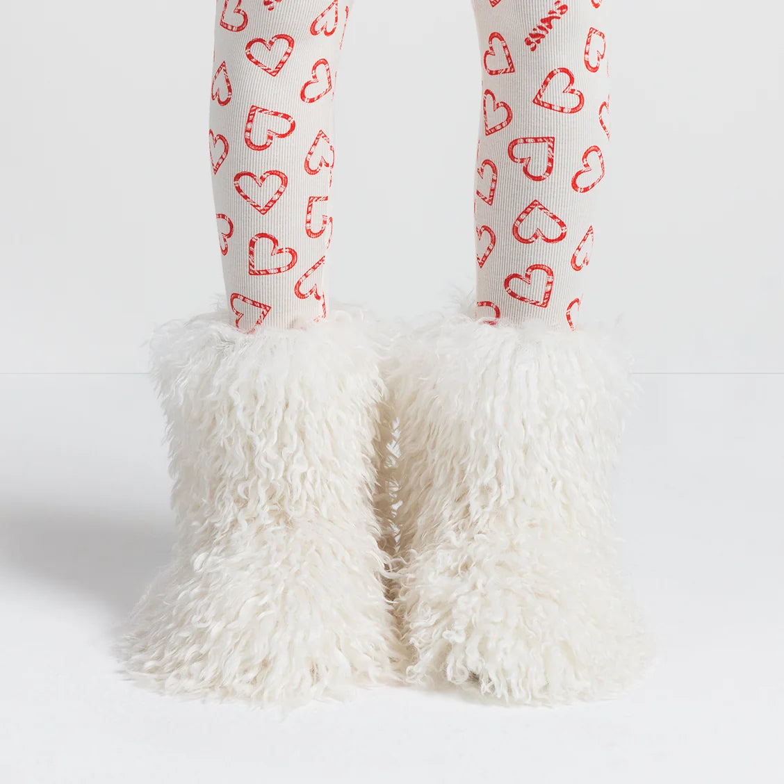 FAUX FUR SHAGGY BOOT | MARBLE