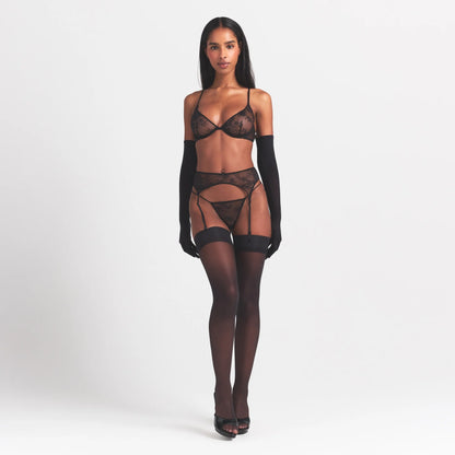 MILKY SHEER GLOVES | OBSIDIAN