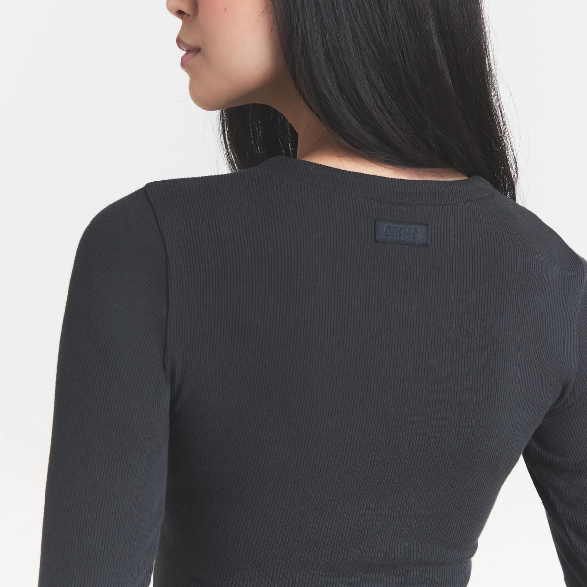 COTTON RIB ZIP UP TOP | SOOT
