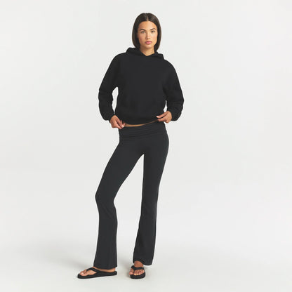 COTTON FLEECE HOODIE | ONYX