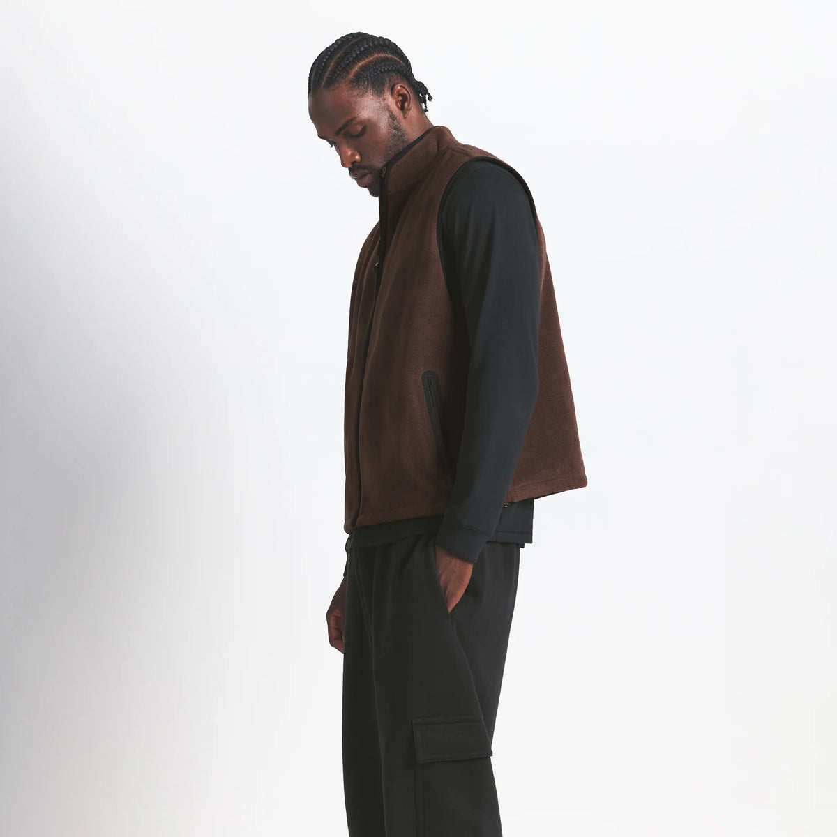 ARCTIC FLEECE MENS VEST | ESPRESSO