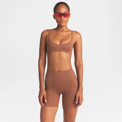 NikeSKIMS MATTE 5" BIKER SHORT | CAROB BROWN