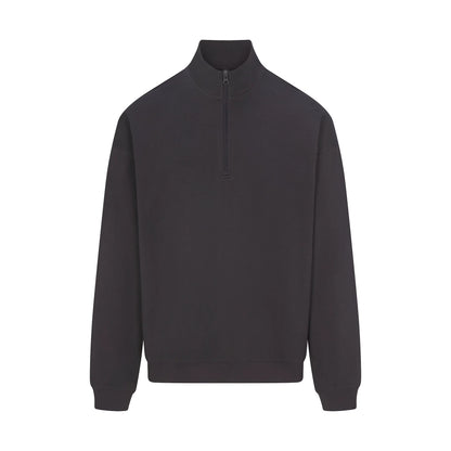 JERSEY LOUNGE MENS RELAXED QUARTER ZIP PULLOVER | ASH