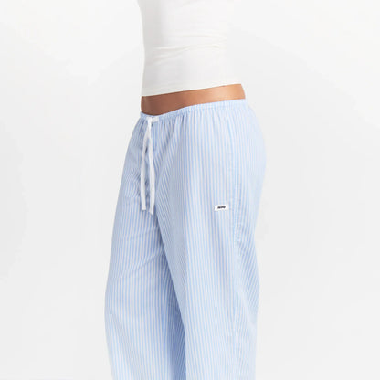 COTTON POPLIN SLEEP OVERSIZED PANT | MARINA MESH STRIPE