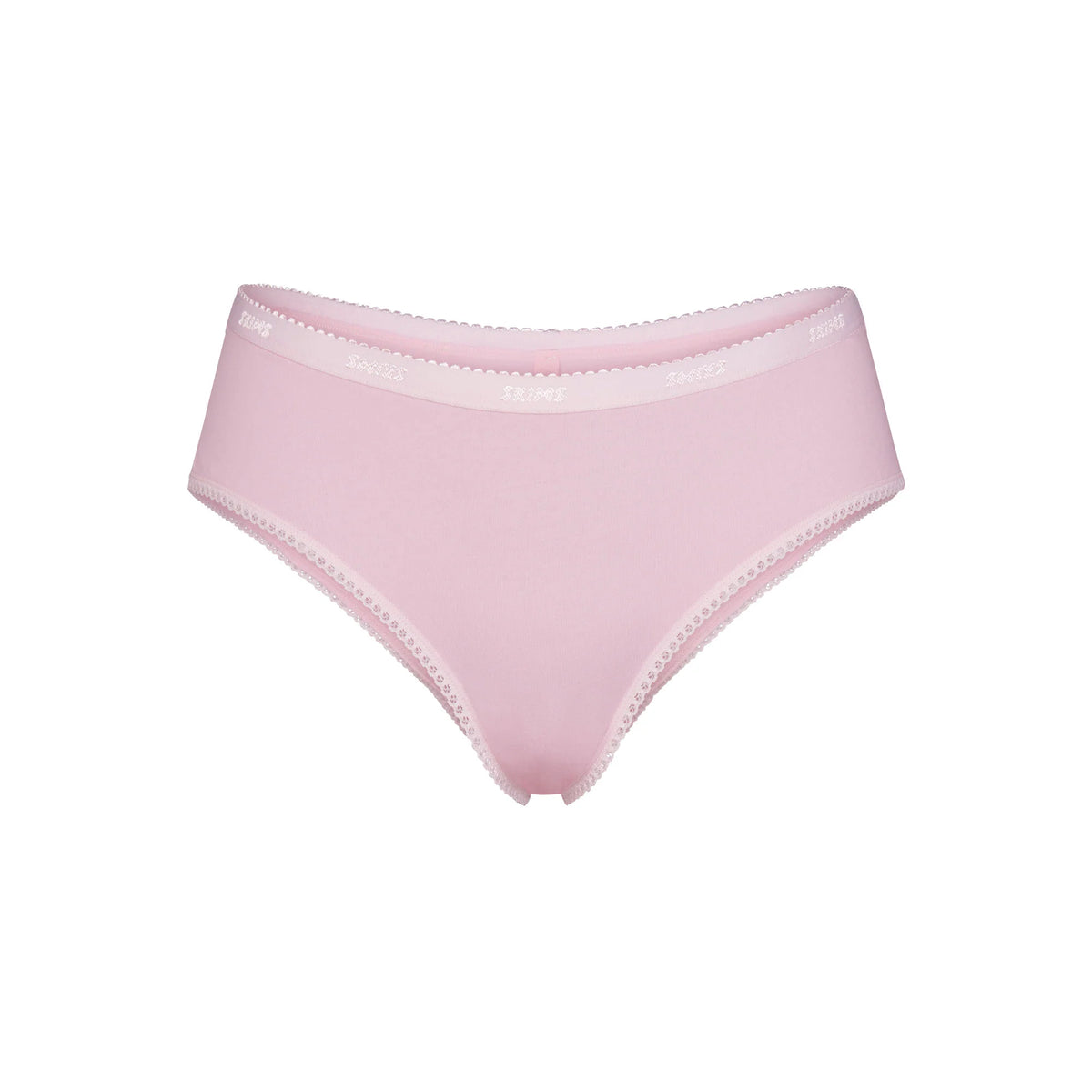 LIGHTWEIGHT COTTON LOGO PICOT HIPSTER | PEONY