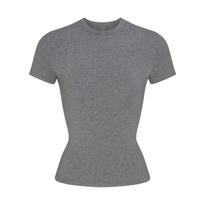 COTTON JERSEY T-SHIRT | DARK HEATHER GREY