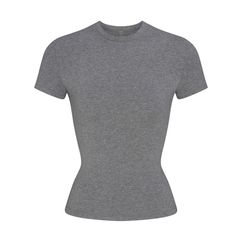COTTON JERSEY T-SHIRT | DARK HEATHER GREY
