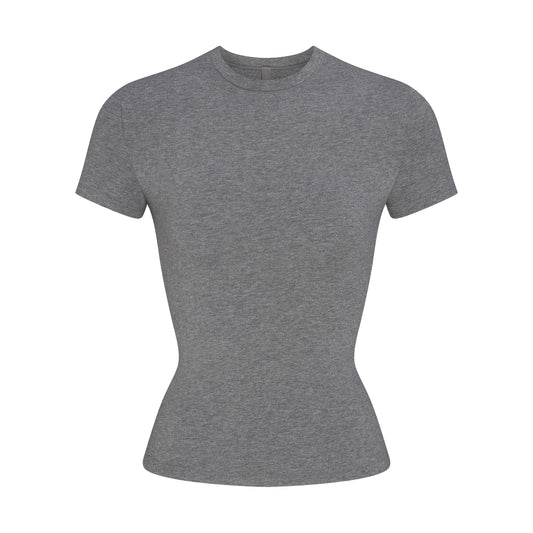 COTTON JERSEY T-SHIRT | DARK HEATHER GREY