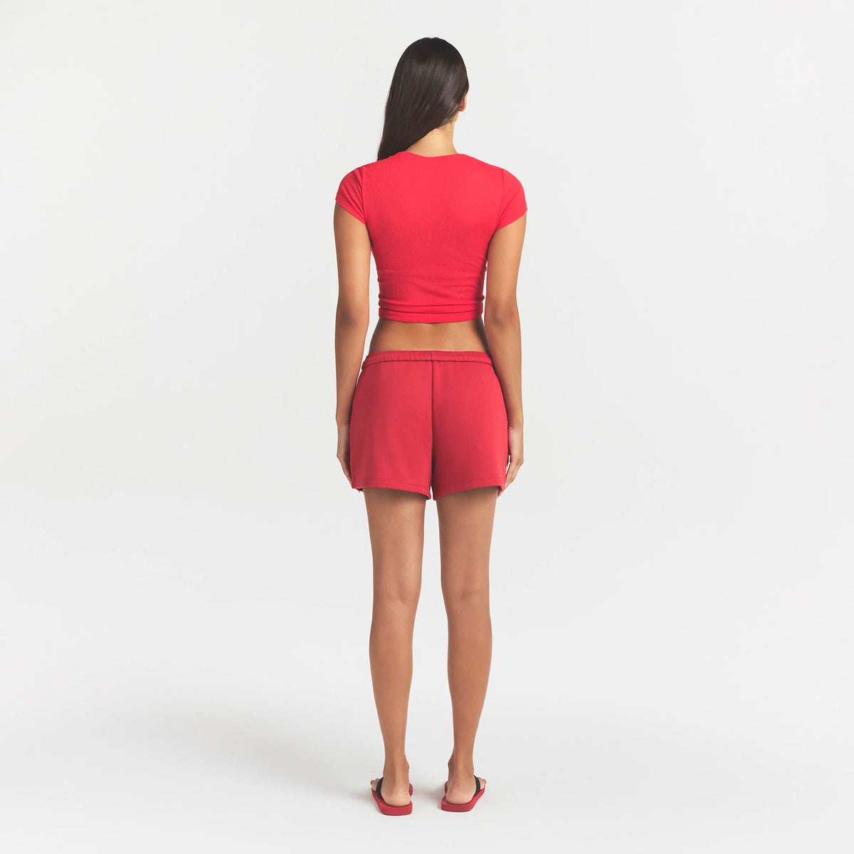 COTTON FLEECE SHORT | WASHED RED