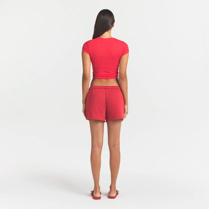 COTTON FLEECE SHORT | WASHED RED