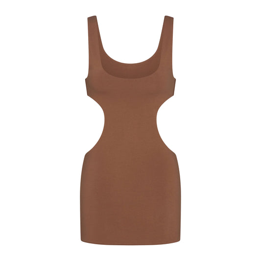 COTTON JERSEY CUT OUT MINI DRESS | JASPER
