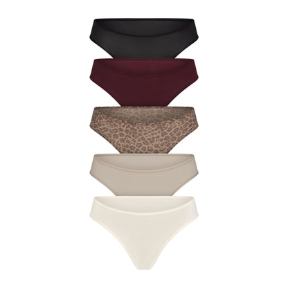 FITS EVERYBODY THONG 5-PACK | DESERT LEOPARD MULTI