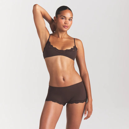 FITS EVERYBODY LACE BOY SHORT | ESPRESSO